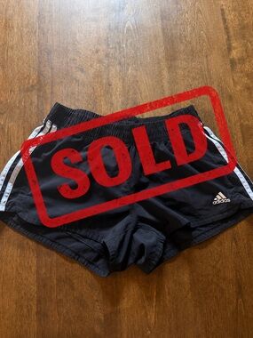 Adidas AEROREADY Black Running Shorts Reflective 3 Stripe Women’s M